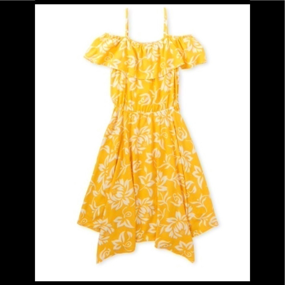 Womens Floral Matching Shoulder Sharkbite‎ dress